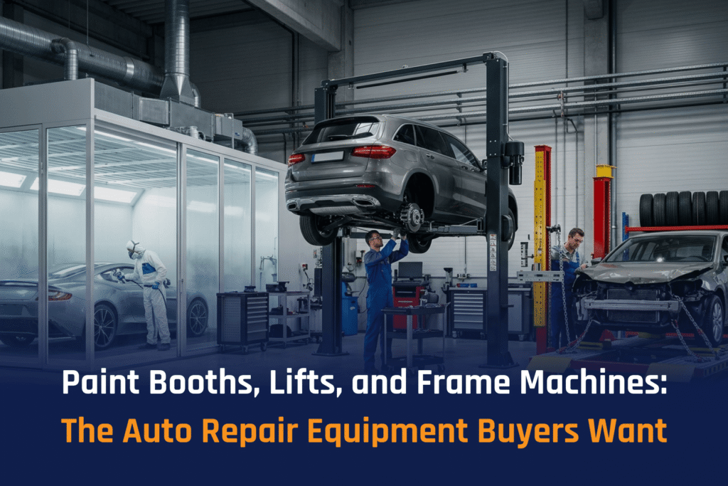 Paint Booths, Lifts, and Frame Machines: The Auto Repair Equipment Buyers Want